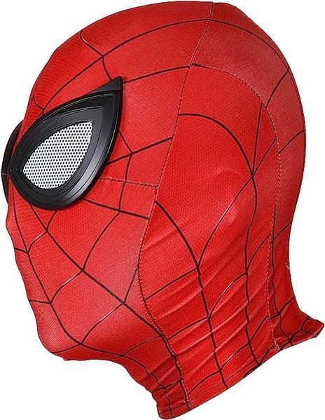 Карнавальна маска людини павука з тканини червона spidey фото