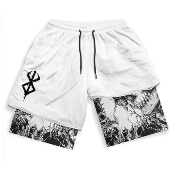 Белые спортивные шорты с тайтсами Berserk S berserk_short_white_S фото